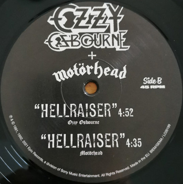 Ozzy Osbourne + Motörhead – Hellraiser 10"