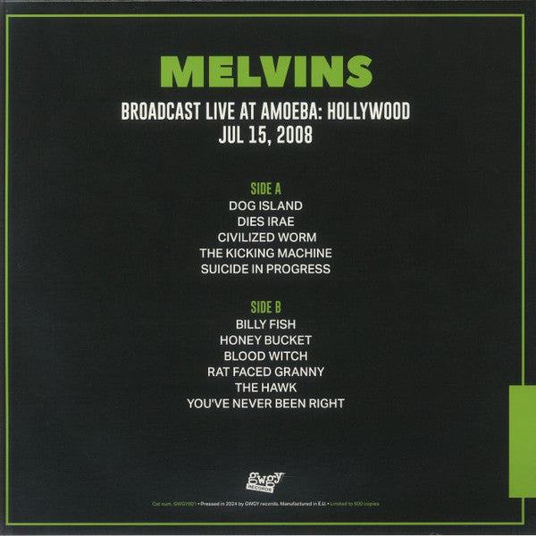 Melvins – Broadcast Live At Amoeba (LP)